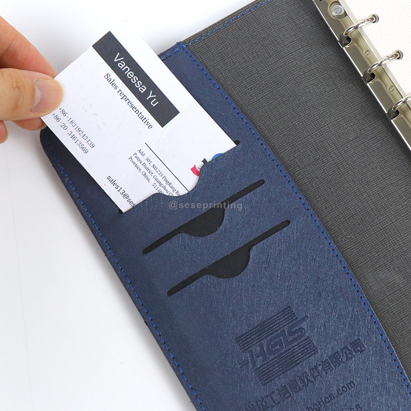 Custom Smart Wireless Charging Binder Planner Leather Notebook Diary 7