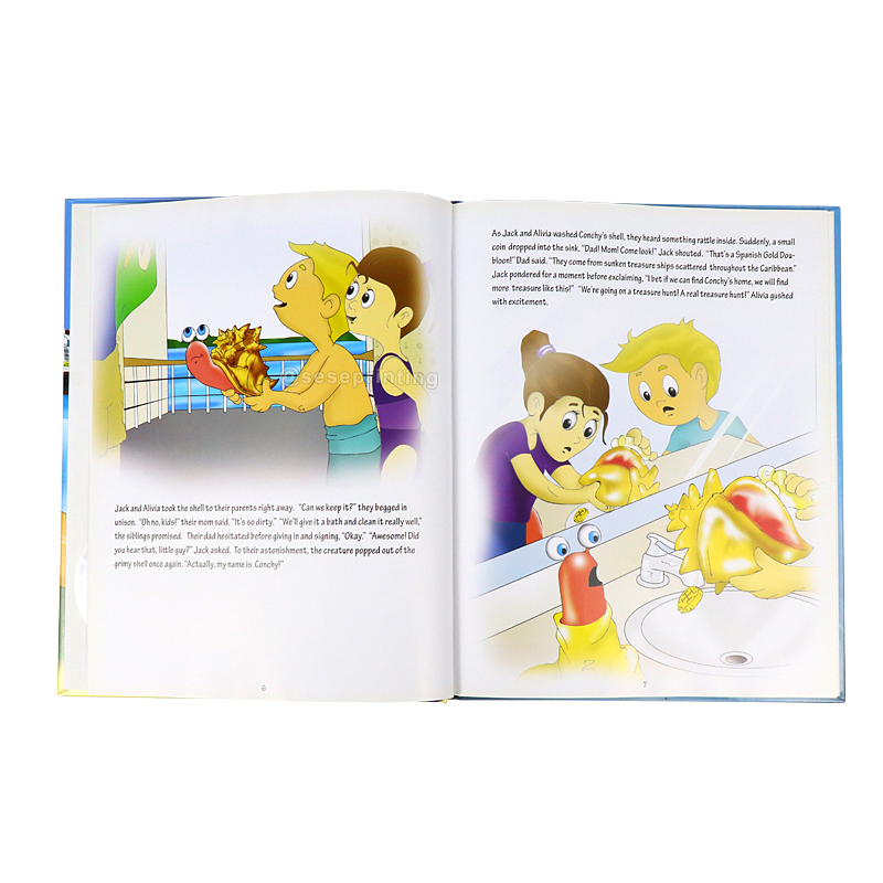 Children Cruise Adventure Story Books Custom Hardcover Kids Book Printing 7