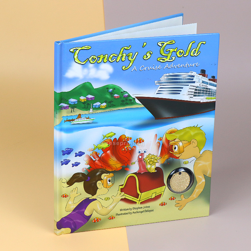 Children Cruise Adventure Story Books Custom Hardcover Kids Book Printing 6