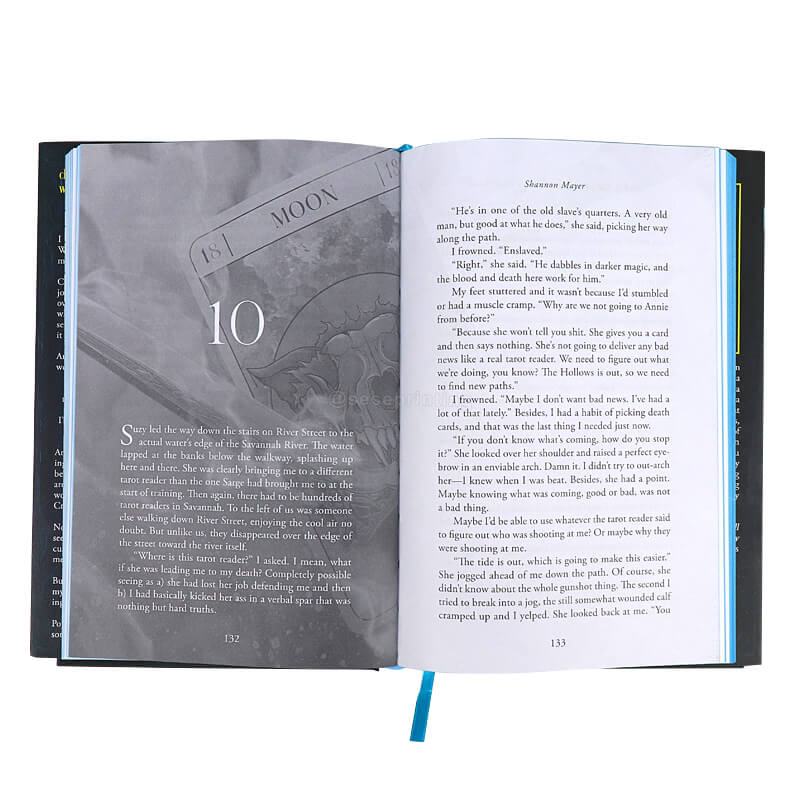 Custom Sprayed Edges Hardcover Book Printing with Dust Jacket 7