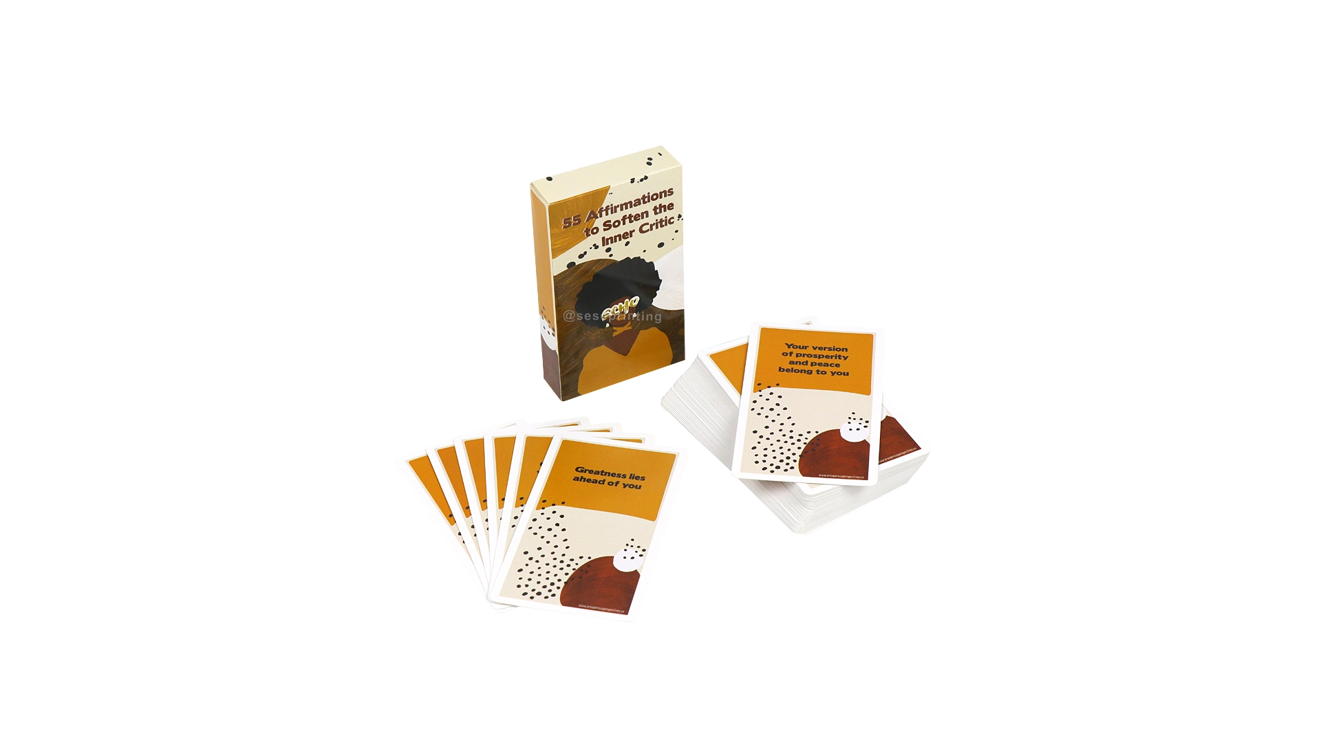 Custom Printing 55 Positive Card Games Affirmation Cards for Black Women 1