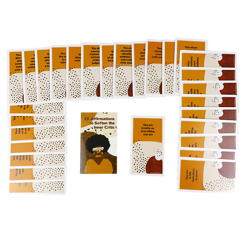 Custom Printing 55 Positive Card Games Affirmation Cards for Black Women 8
