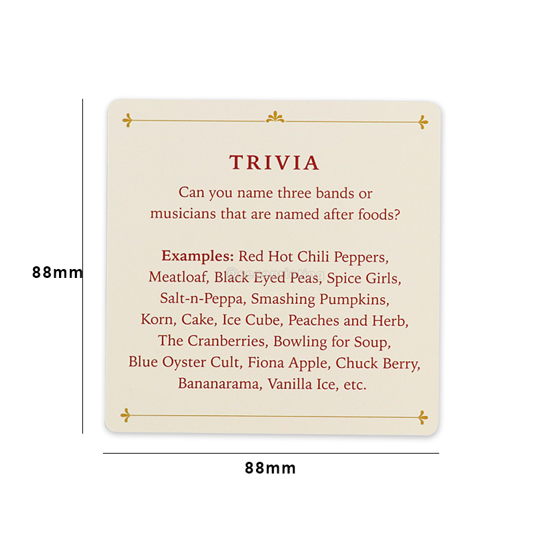 Custom Square Card Game Adult Family Question Conversation Card 7