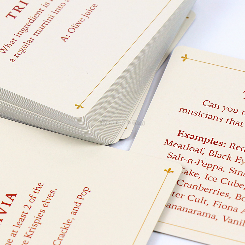 Custom Square Card Game Adult Family Question Conversation Card 9