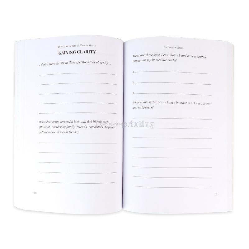 Custom Publishing Book Printing Black and White Paperback Novel Book 7