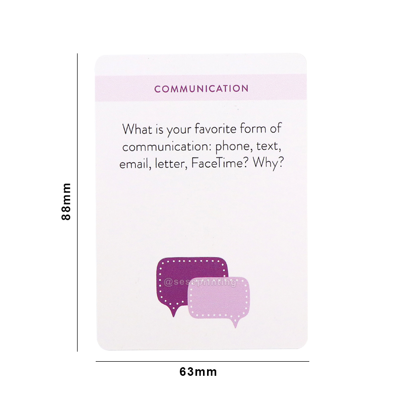 Custom Printing Family Conversation Cards Couples Game Card Manufacturer 7