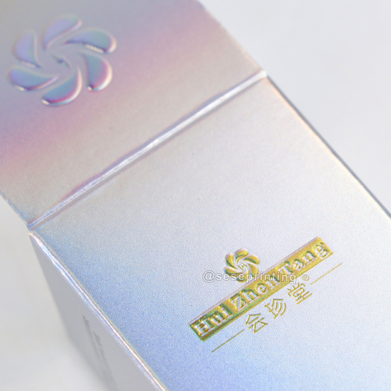 Custom Embossed Laser Logo Printed Folding Cosmetic Box Packaging 9