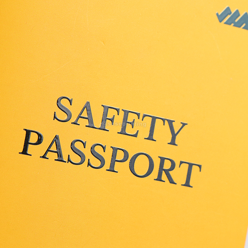 Printing Spot UV Logo Safety Passport Leather Cover Passport Booklet 9