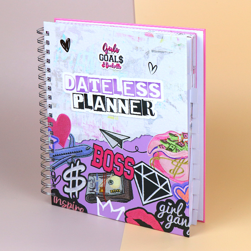 Custom Hardcover Weekly Planner Business Notebook Dateless Planner 6