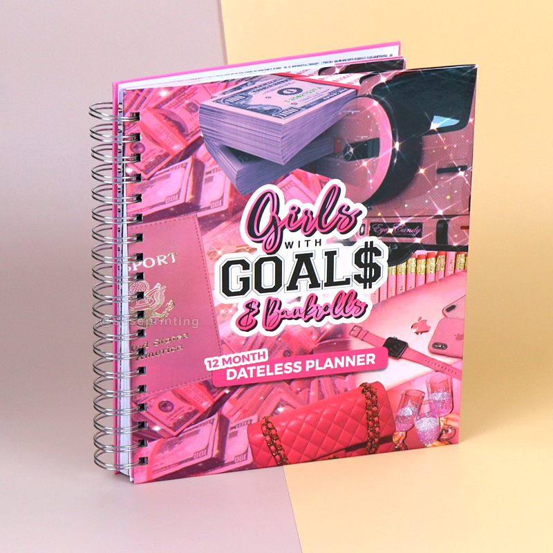 Custom Financial Planner Spiral Monthly Bill Tracker Goal Planner for Girl 6