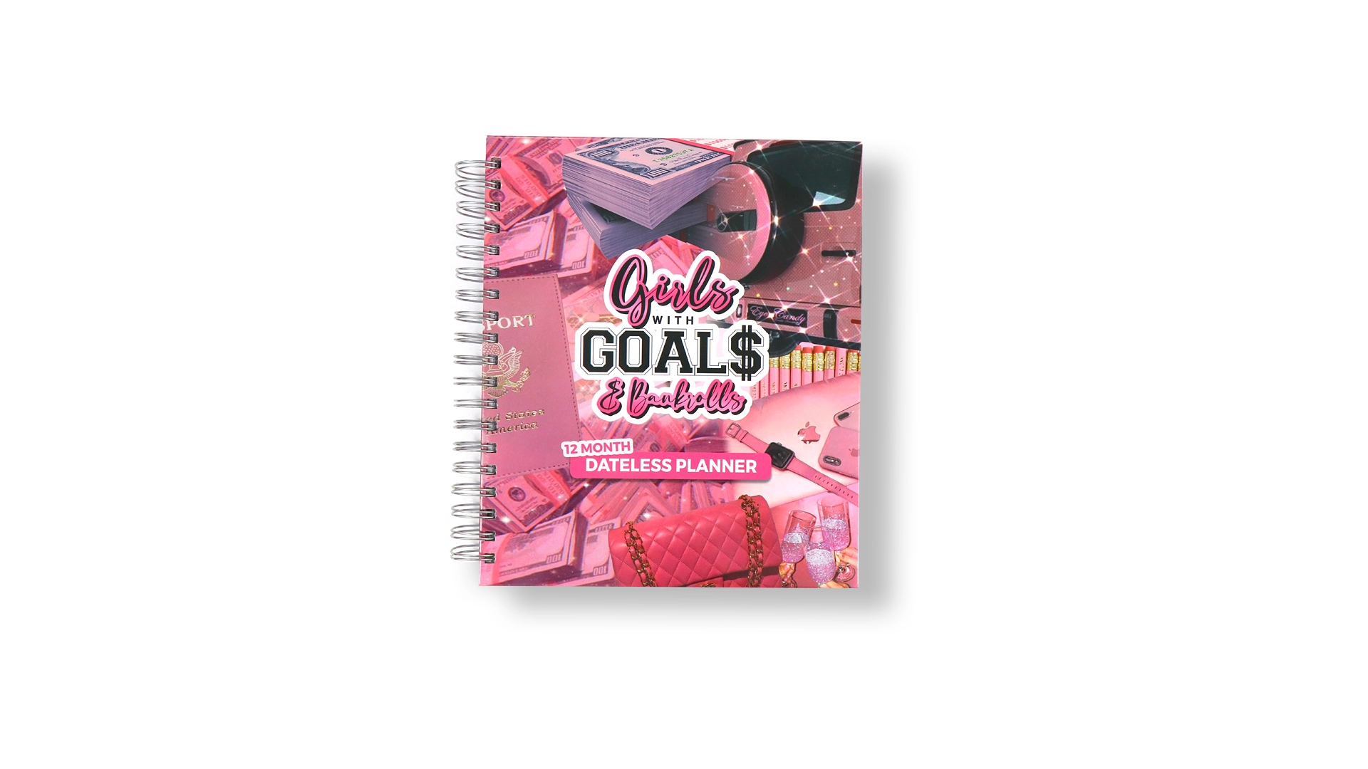 Custom Financial Planner Spiral Monthly Bill Tracker Goal Planner for Girl 1