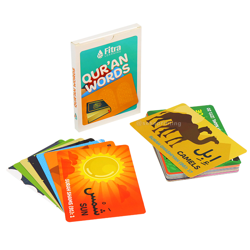Custom Printing Educational Flash Card Word Cognition Memory Cards 6