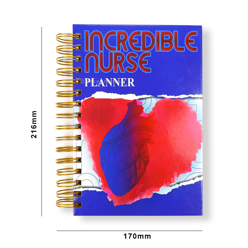 Custom Printing Spiral Notebook Journal Nurse Planner with Sticker 2
