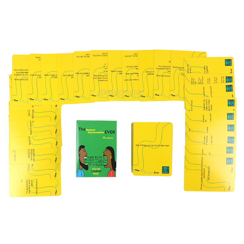 China Custom Printed Game Night Cards Couple Conversation Card 6