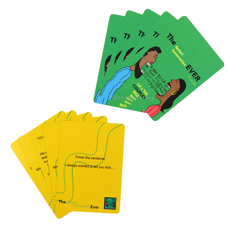 China Custom Printed Game Night Cards Couple Conversation Card 9