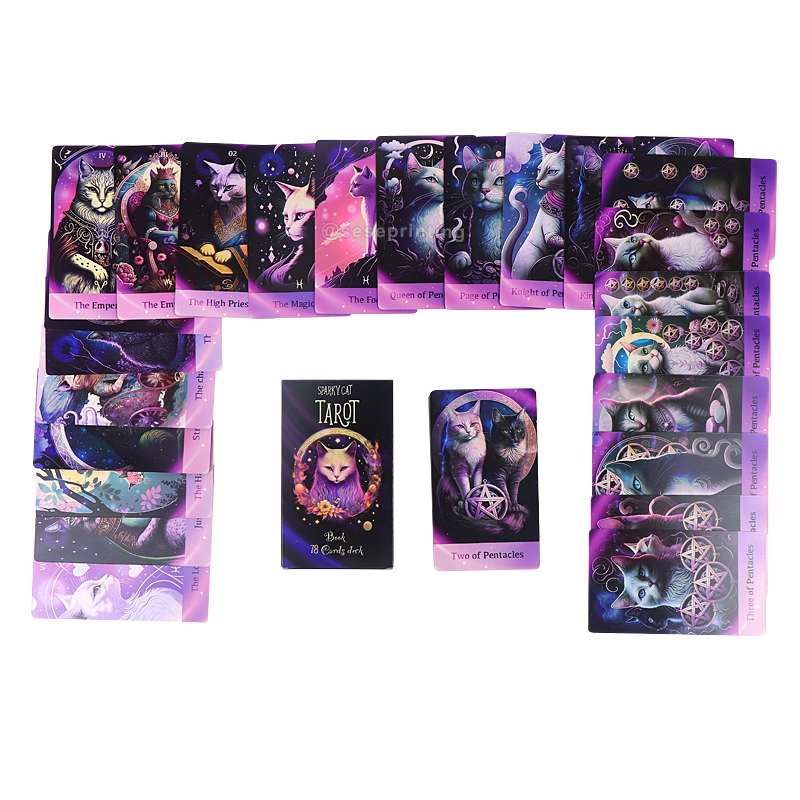 Printing 78 Card Game Design Custom Tarot Cards with Guidebook 6