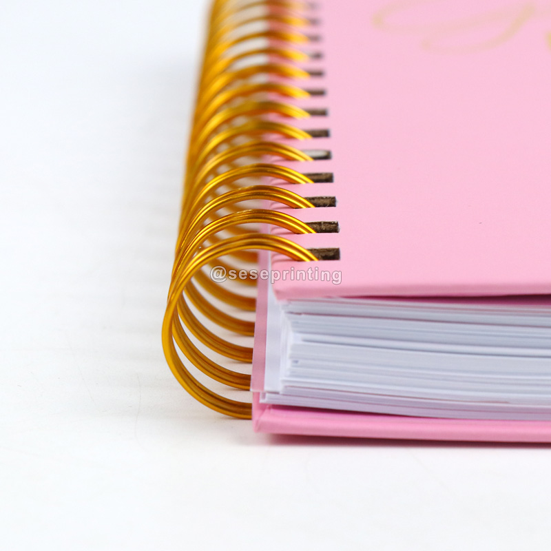Custom Printing Journal Notebook A5 Pink Goal Planner Agenda 9