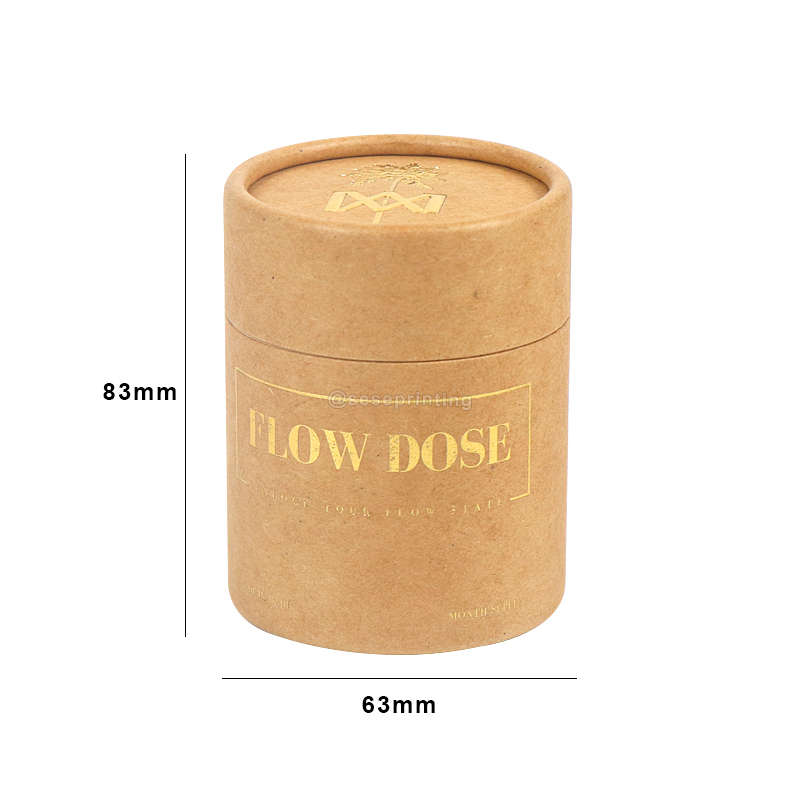 Custom Printed Paper Cylinder Box Packaging Tube Box with Lid 7