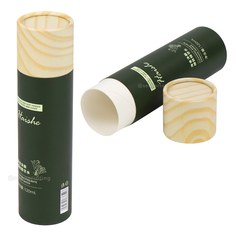 Recyclable Cylinder Packaging Box Round Cosmetic Paper Tube 6