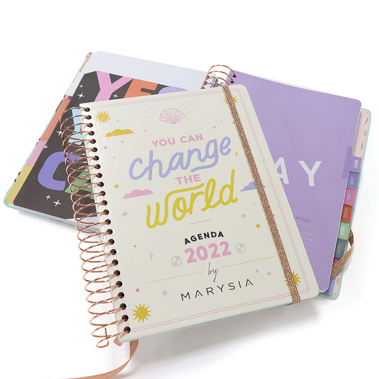 Custom Monthly Agenda Planner Printing Spiral Notebook Journal 6