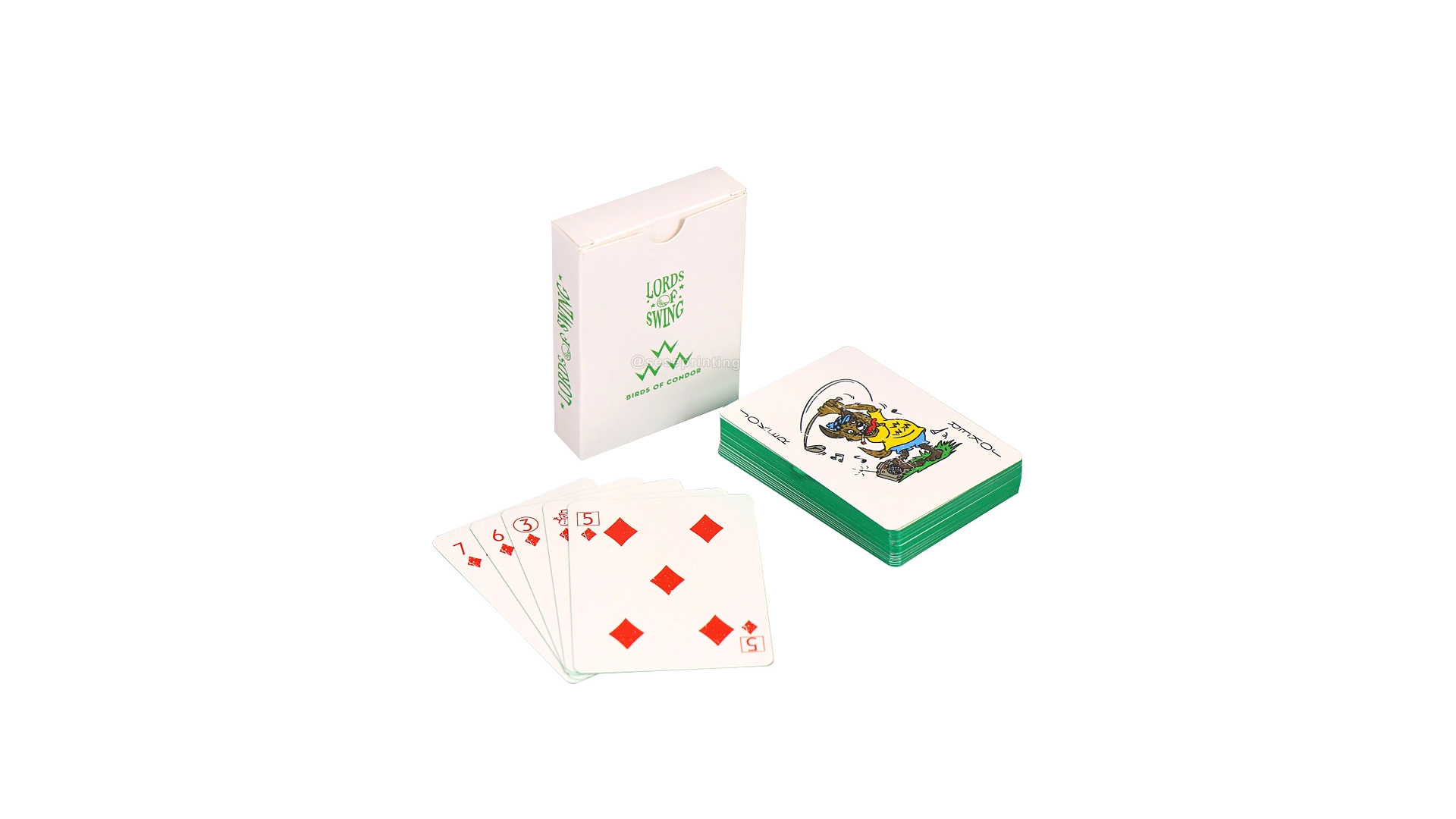 Custom Adult Card Games Printing Poker Card with Green Edges 1