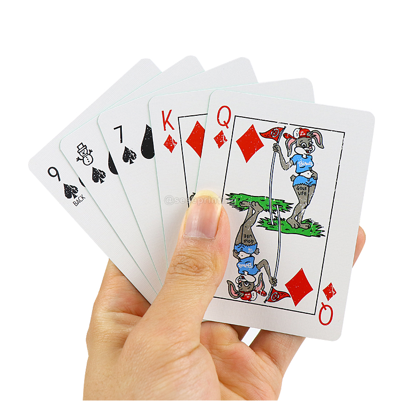 Custom Adult Card Games Printing Poker Card with Green Edges 9