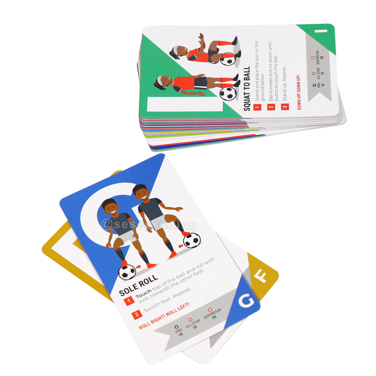 Custom Soccer Training Cards Children Educational Flashcard 9