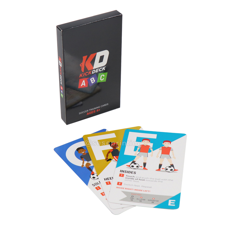 Custom Soccer Training Cards Children Educational Flashcard 6