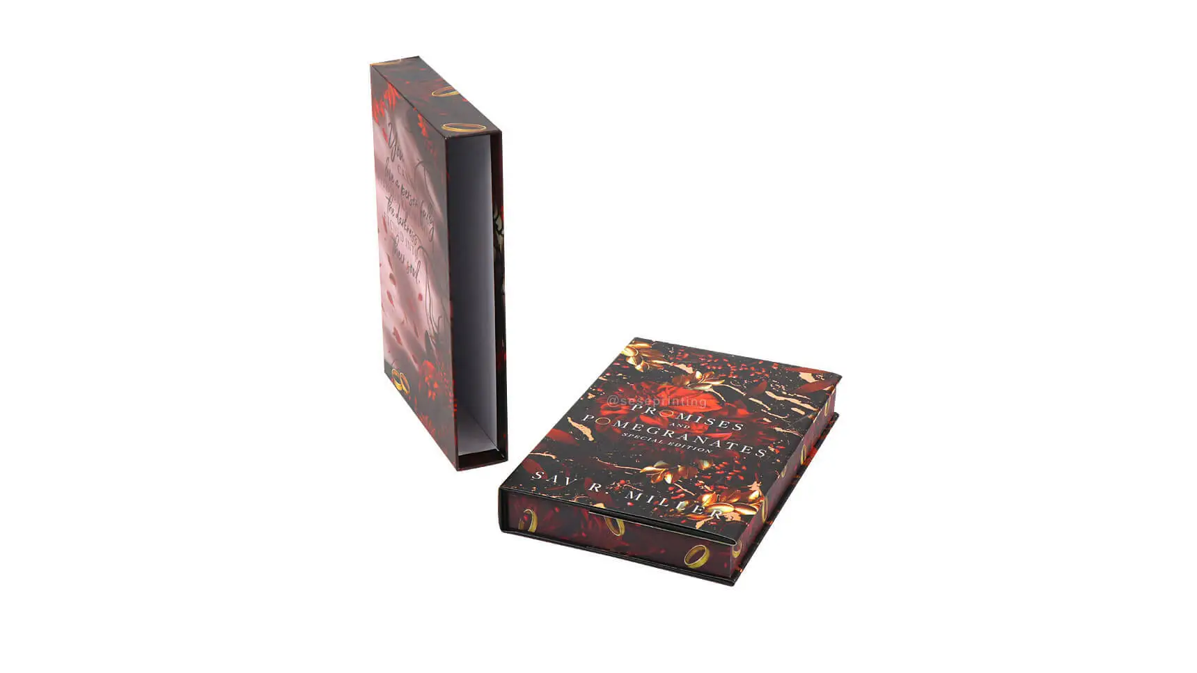 Luxury Foiled Hardcover Sprayed Edges Book Printing with Slipcase 1