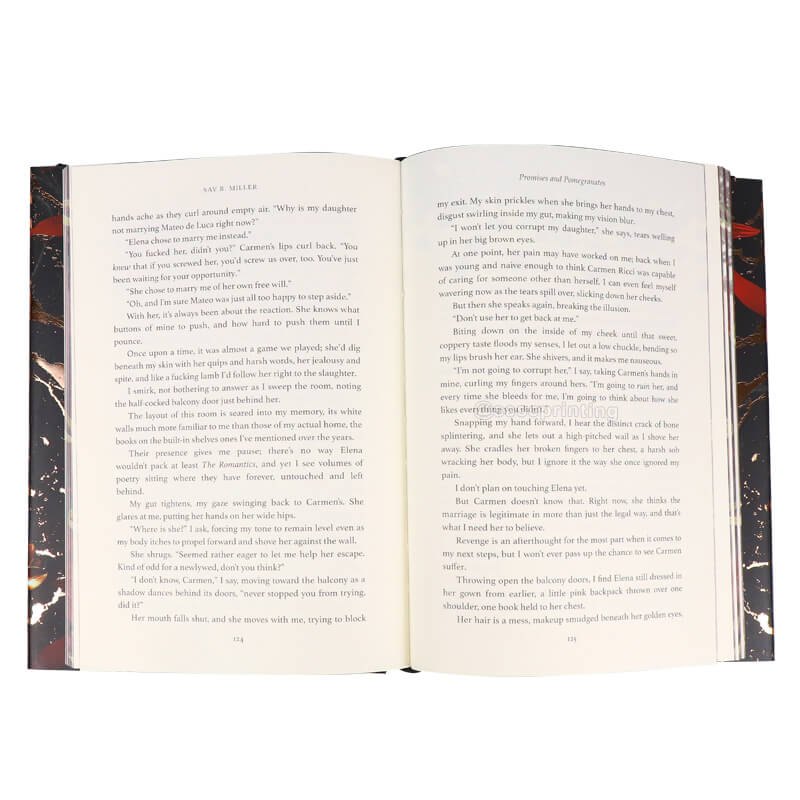 Luxury Foiled Hardcover Sprayed Edges Book Printing with Slipcase 7