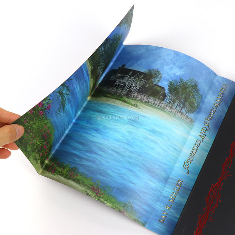 Luxury Foiled Hardcover Sprayed Edges Book Printing with Slipcase 8