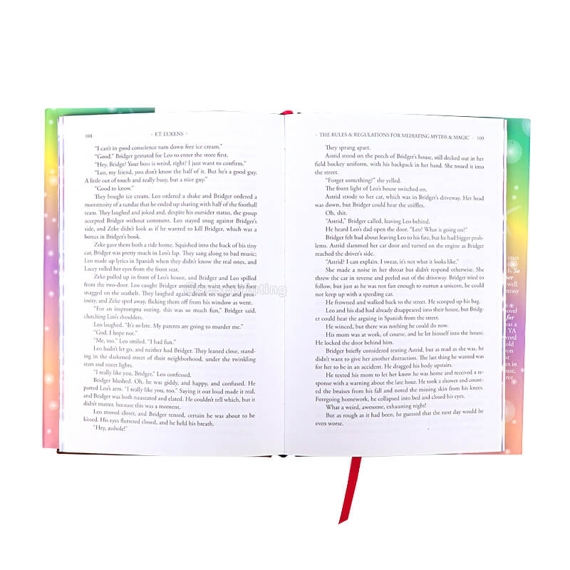 Leather Bound Book Printing Custom Hardcover Sprayed Edges Book 7