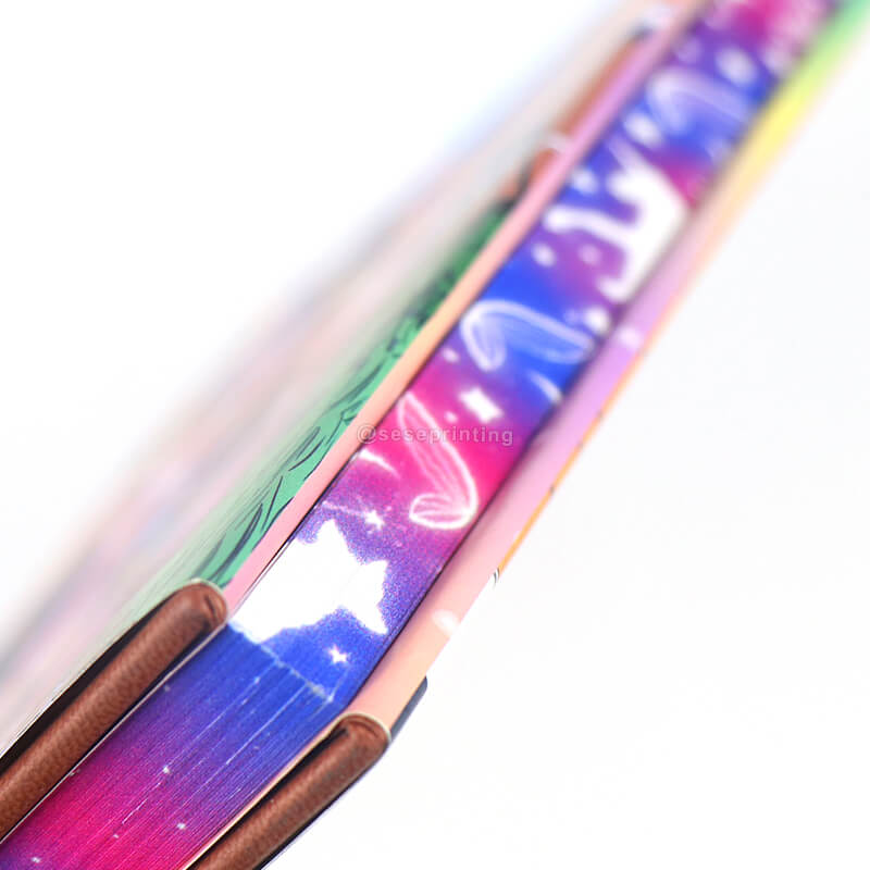 Leather Bound Book Printing Custom Hardcover Sprayed Edges Book 10