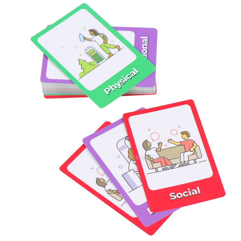 Education Learning Flash Card Custom Print Mental Health Cards 6