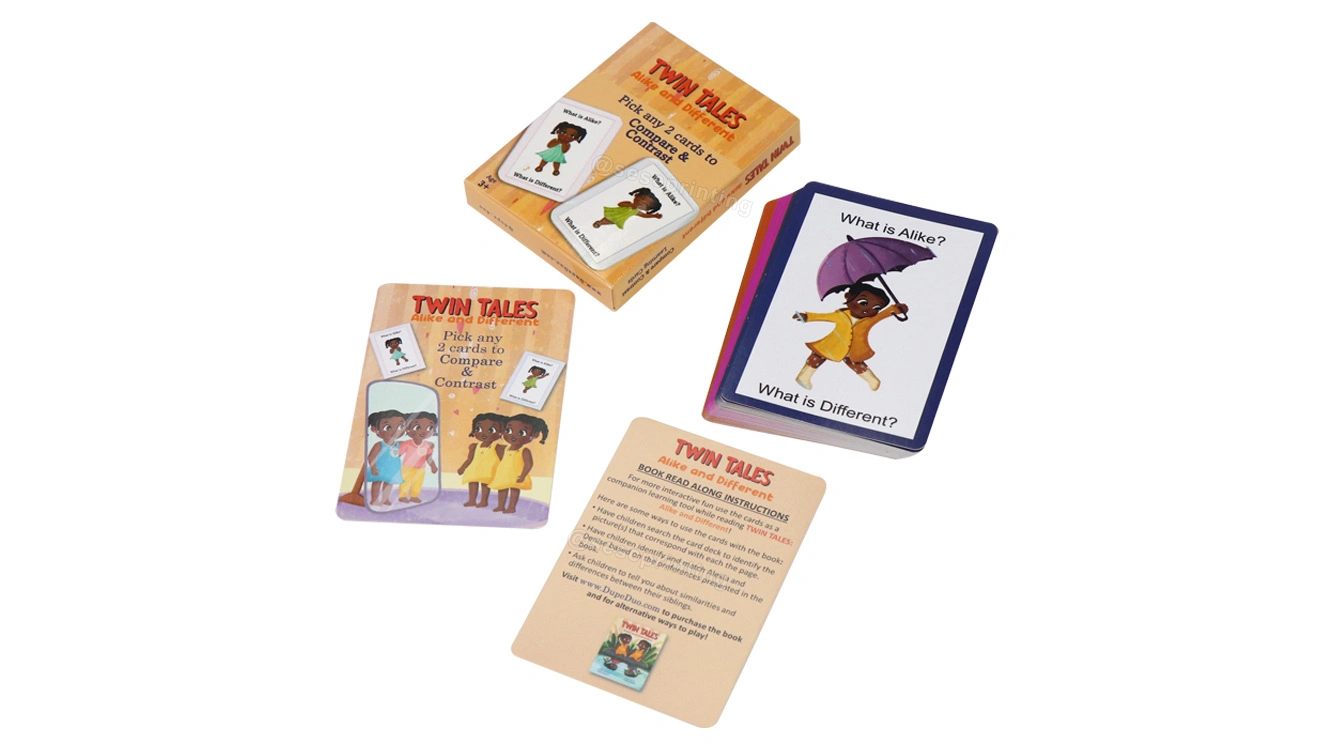 Printed Compare &amp; Contrast Card Game Custom Playing Card 1