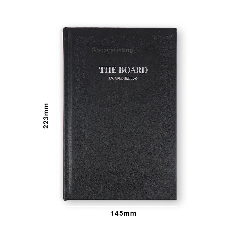 Debossed Cover Hardcover Book Printed with Silver Sprayed Edges 6