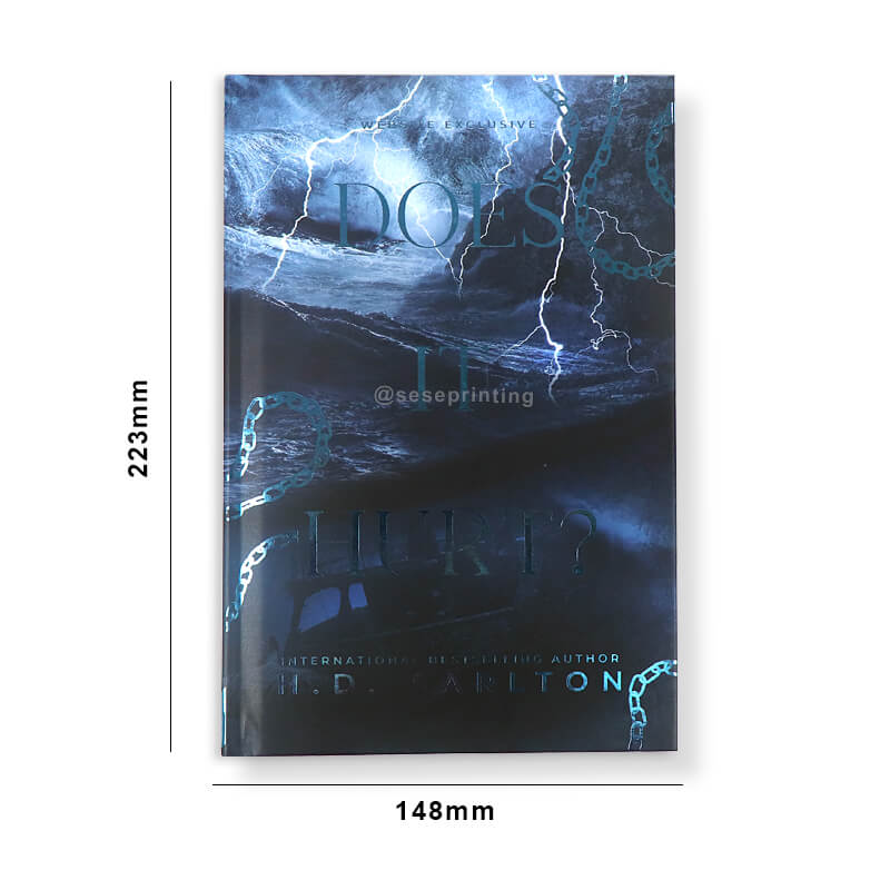 Custom Foiled Hardback Novel Book Printing Digitally Sprayed Edges 6