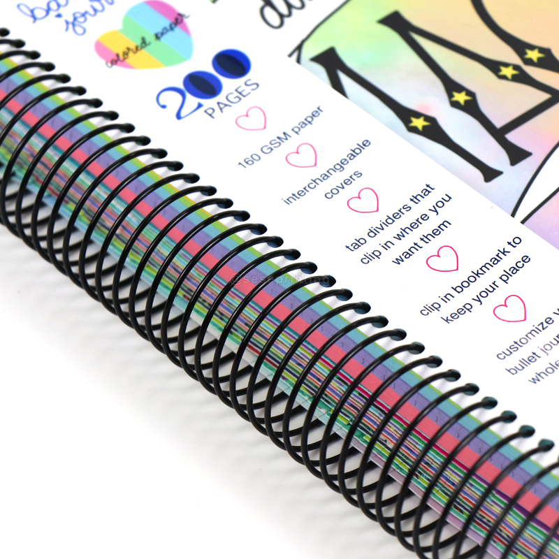 Custom PVC Cover Monthly Planner Printing Spiral Notebooks 11