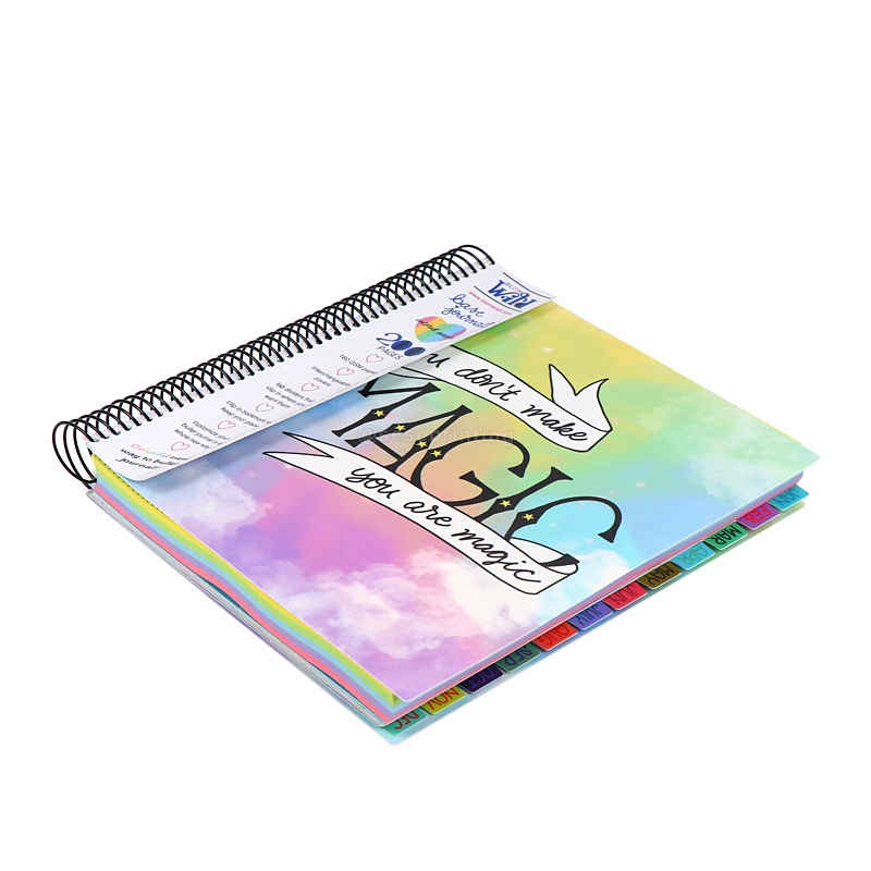 Custom PVC Cover Monthly Planner Printing Spiral Notebooks 7