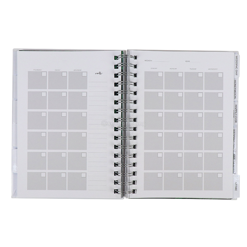 Custom A5 Wedding Planner Printing  Daily Journal Vow Book 10