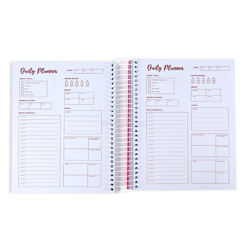 Custom Printing Journal Notebook Spiral Nurse Student Planner 9