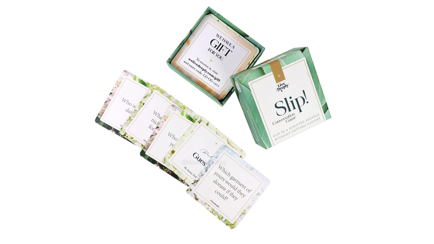 Custom Square Card Games Conversation Question Cards Manufacturer 1