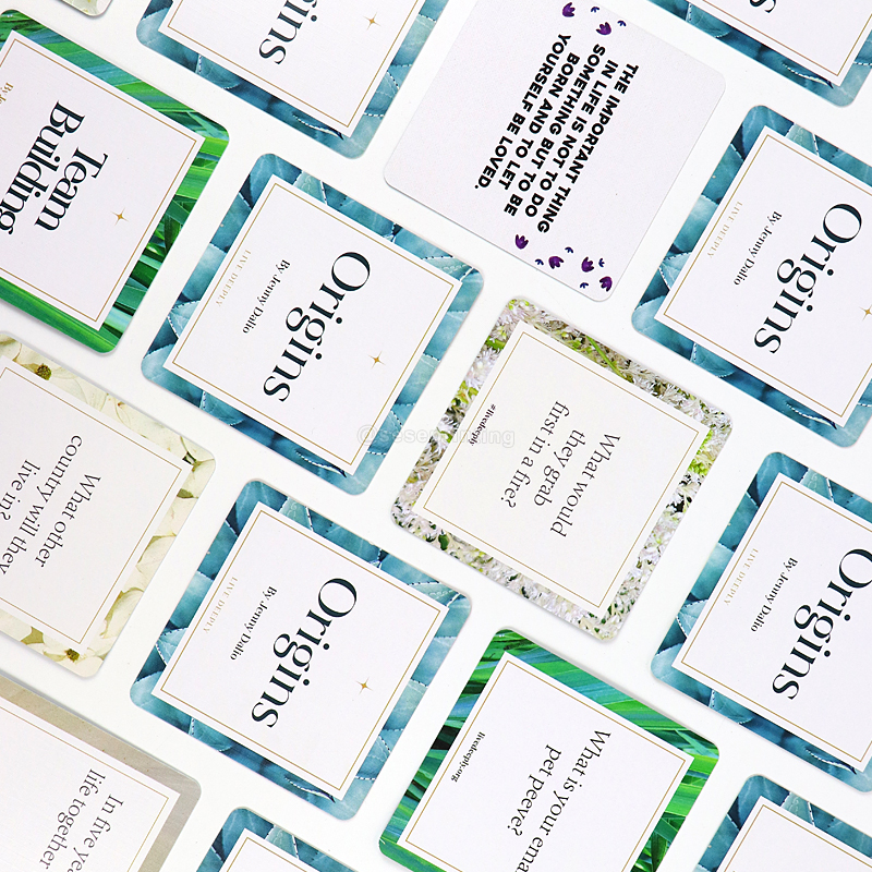 Custom Square Card Games Conversation Question Cards Manufacturer 9