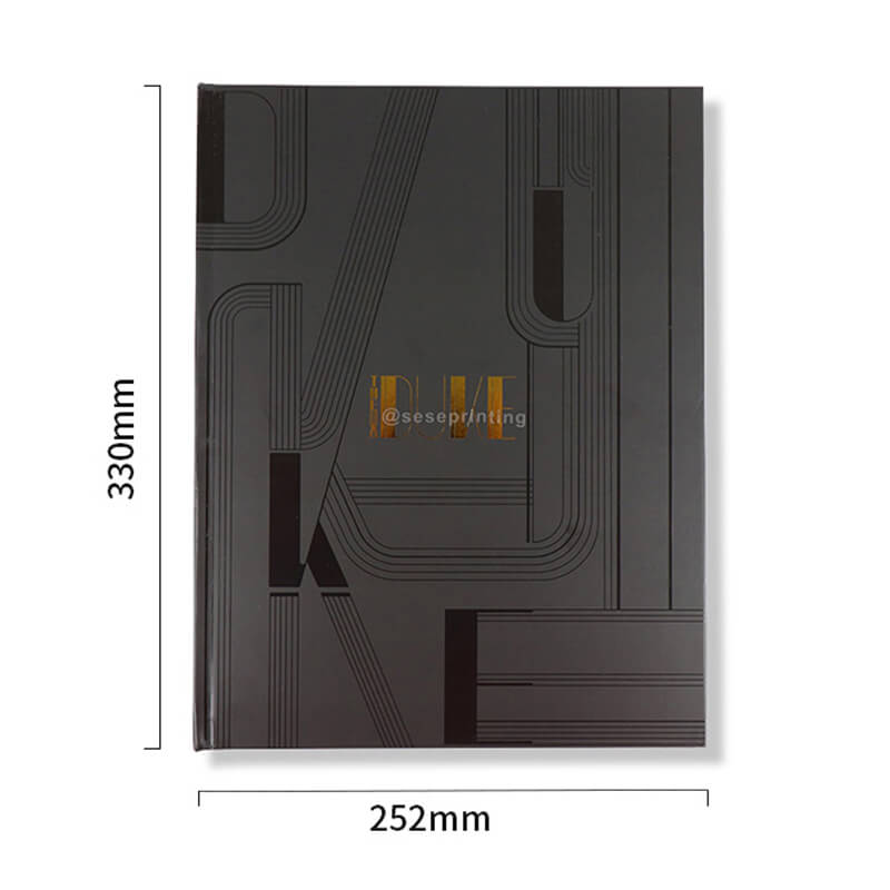 Custom Size Booklet Printing Hardcover Magazine with Gold Edges 6