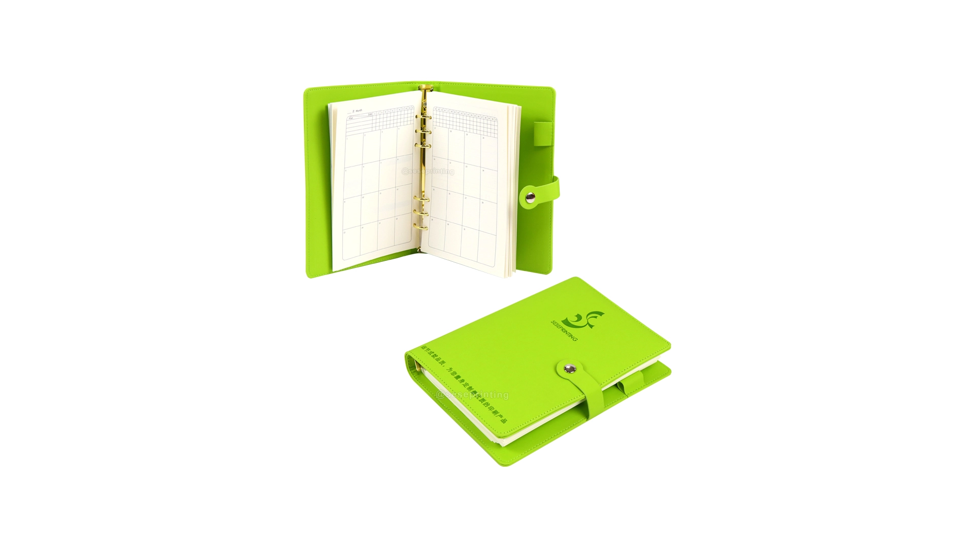 Custom Journal Leather Loose-Leaf Notebook Printing Planner 1