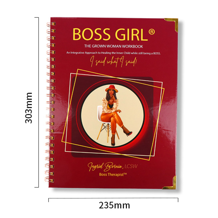 Custom Spiral Woman Workbook Journal Printing Girl Boss Planners 7