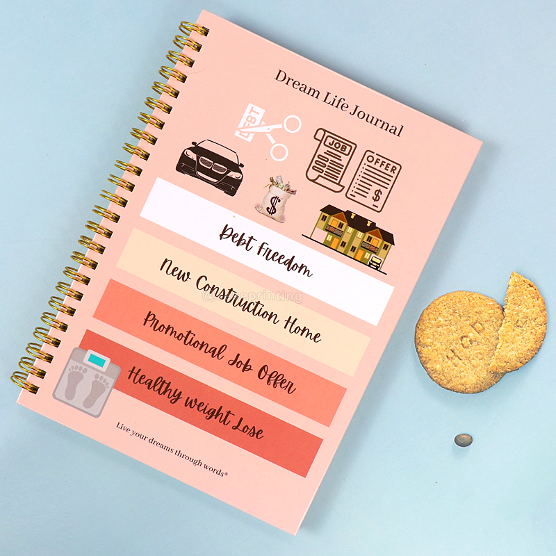 Notebook Custom Hardcover Spiral Planner Printing Life Journal 6