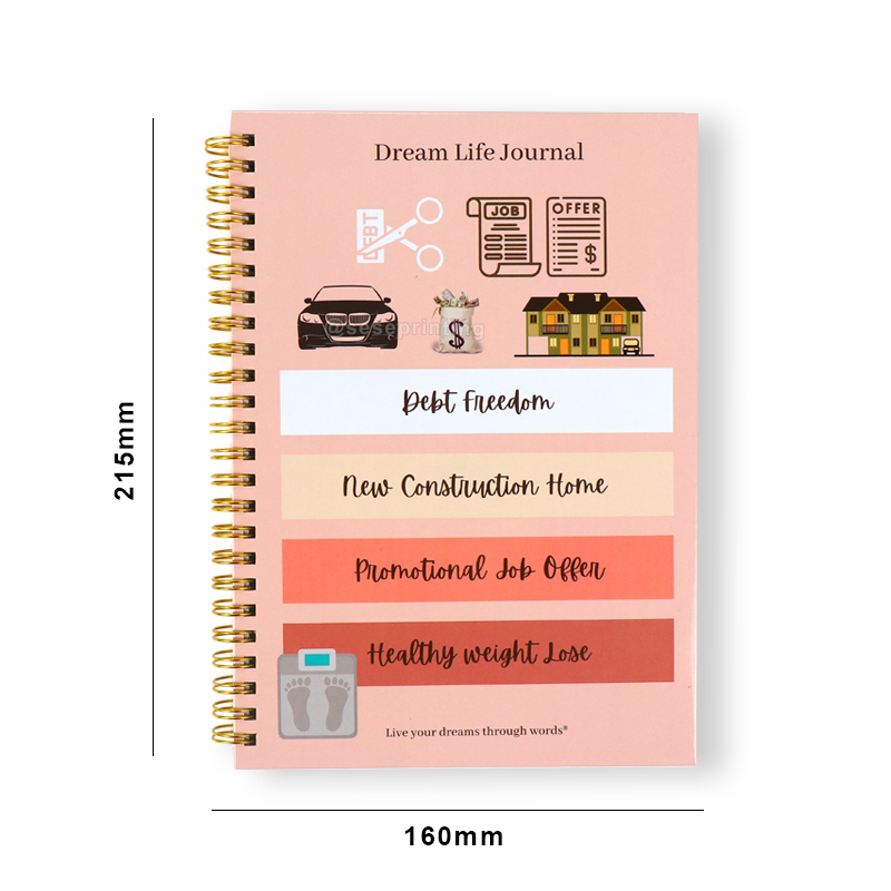 Notebook Custom Hardcover Spiral Planner Printing Life Journal 7