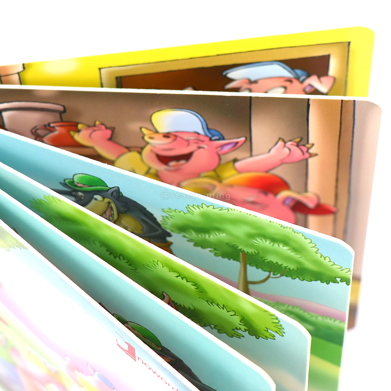 6x6 Kids Children Picture Story Book Printing Custom Board Books 9