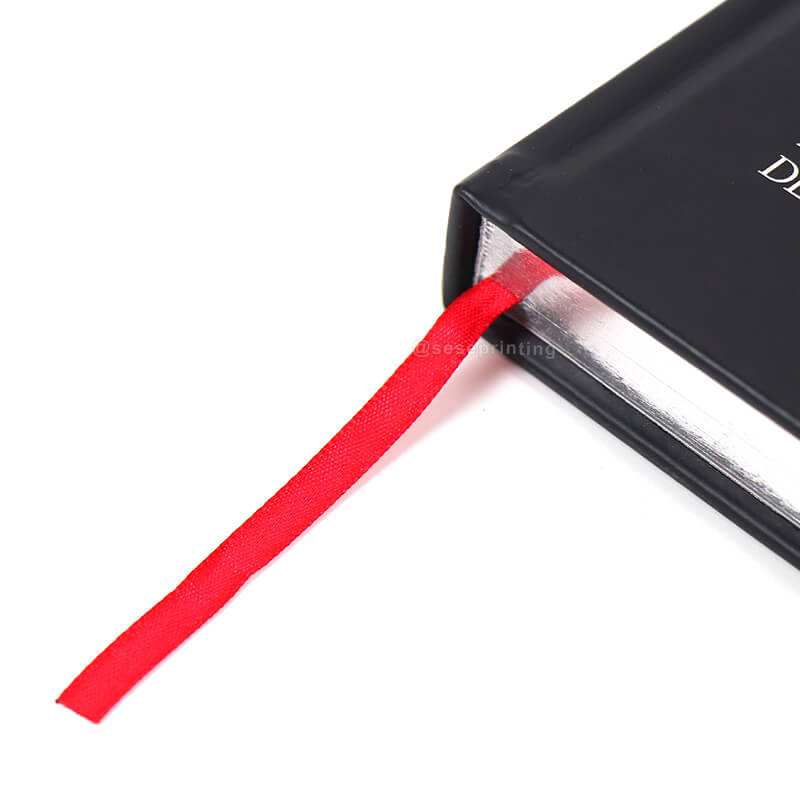 Silver Foil on Leather Cover Hardback Book Printing Sprayed Edges 10